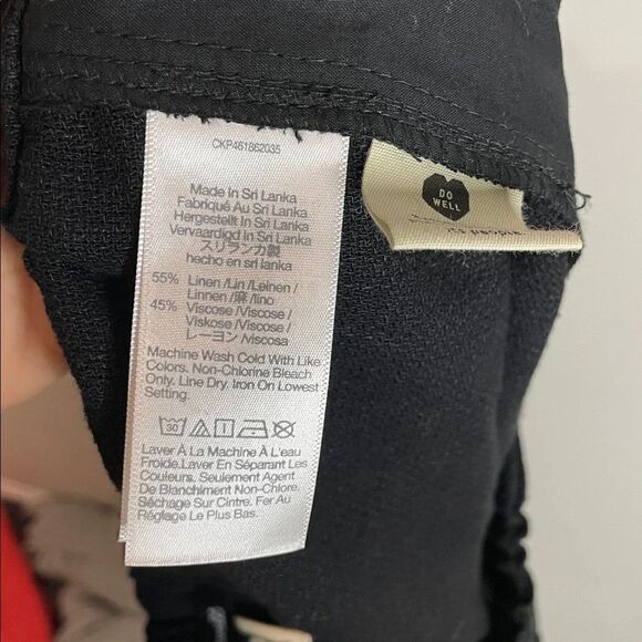 Madewell | Women’s Breezewoven Black Linen Pull On Pants Size Large NWT - Picture 7 of 8